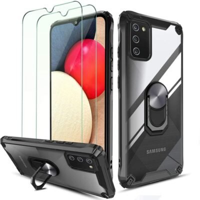 Latest QHOHQ Protective Case for Samsung Galaxy A02S with Tempered Glass