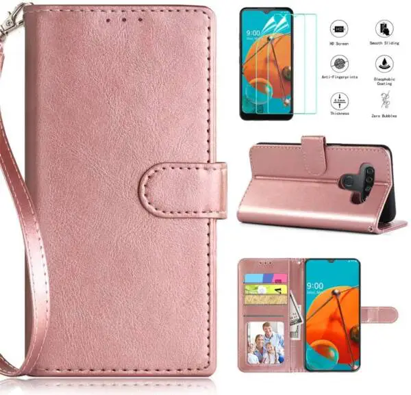 New CASEKEY LG K51 Wallet Case With HD Screen Protector