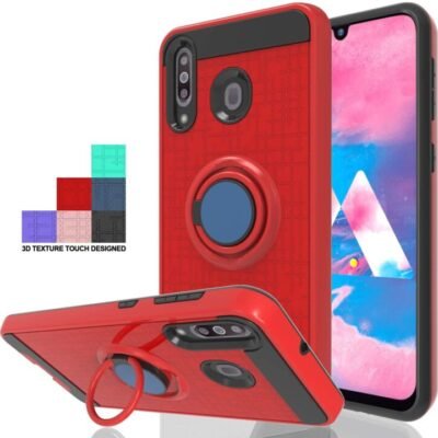 Wtiaw Dual Layer Protective Case with Stand for Galaxy M30