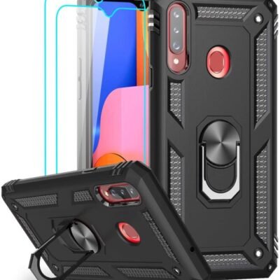 LeYi case for Samsung Galaxy A20s With 2 Tempered Glass Screen Protectors