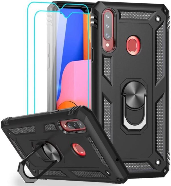 LeYi case for Samsung Galaxy A20s With 2 Tempered Glass Screen Protectors