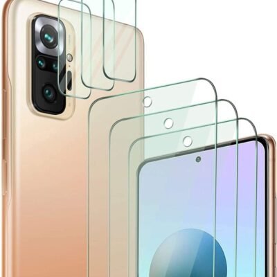 QHOHQ Redmi Note 10 Pro Back Cover with 3 Packs Camera Lens Protector