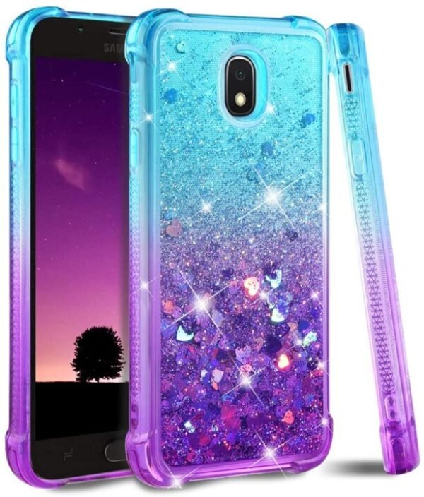 Samsung Galaxy J7 Case 2018 - Glitter Flowing Liquid Phone Case