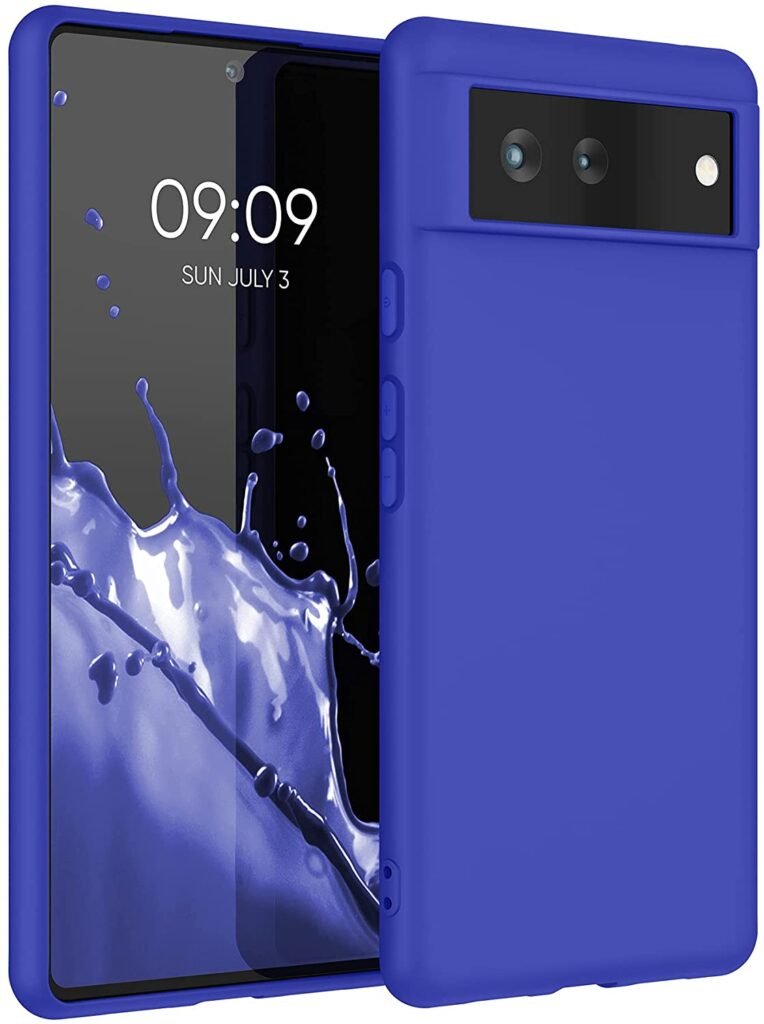kwmobile TPU Case Compatible with Google Pixel 6 - Case Soft Slim Smooth Flexible Protective Phone Cover - Royal Blue
