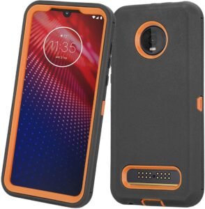 Annymall for Moto Z3 Case, Moto Z3 Play Case, Heavy Duty with Built-in Screen Protector