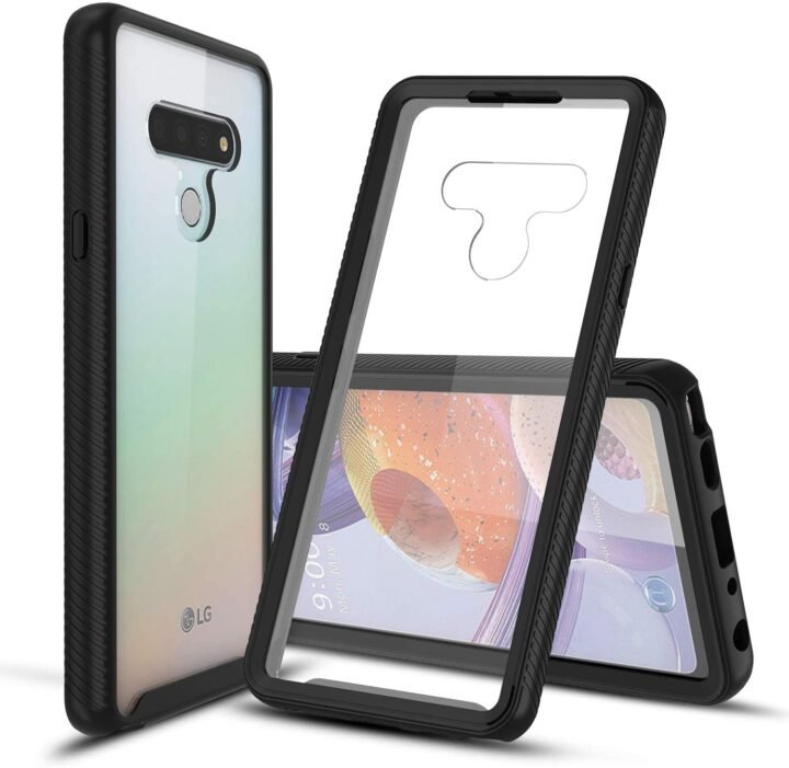 CBUS Heavy-Duty Phone Case with Built-in Screen Protector Cover for LG Stylo 6 –– Full Body (Black)