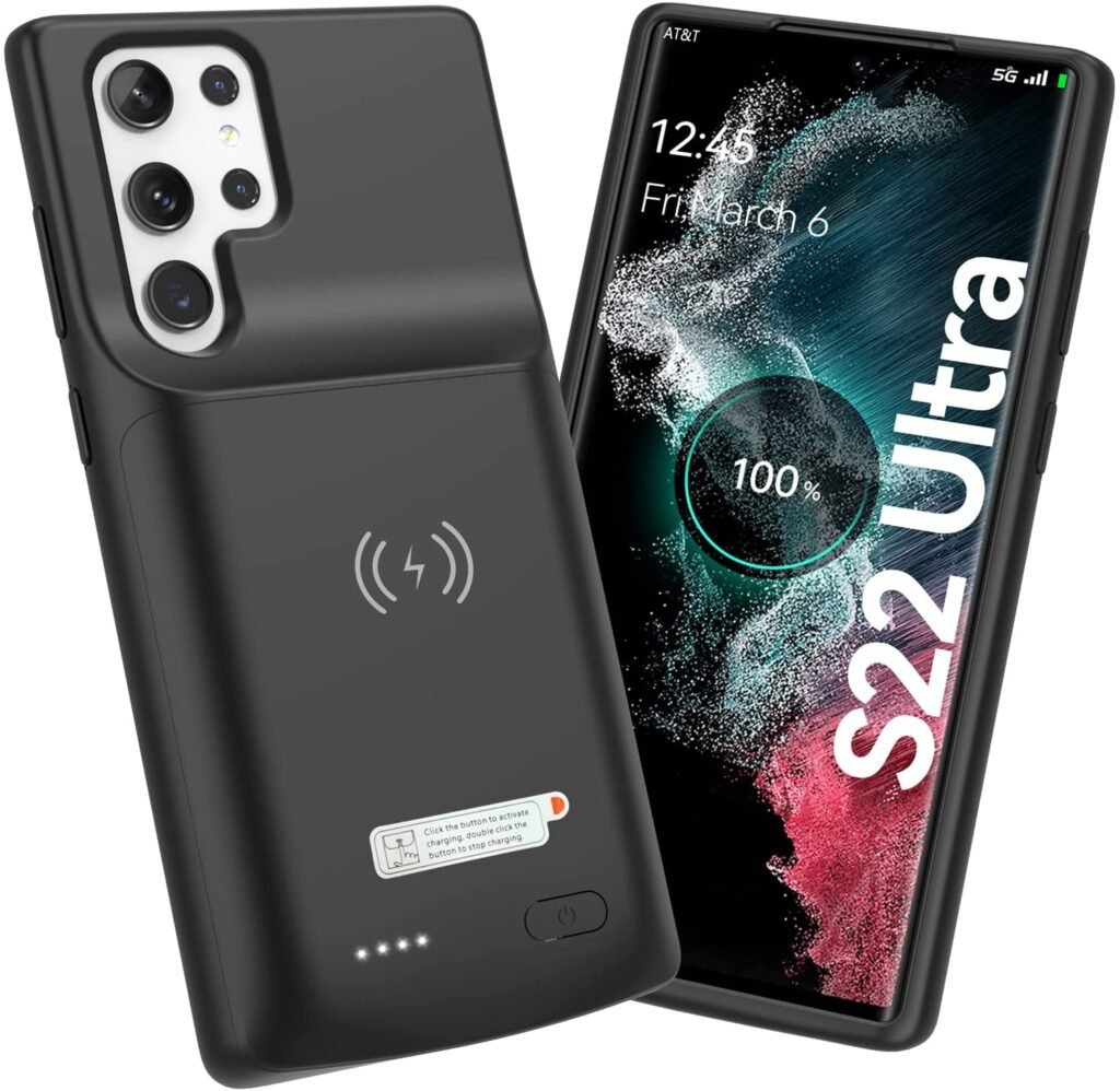 NEWDERY Samsung Galaxy S22 Ultra Battery Case 4800