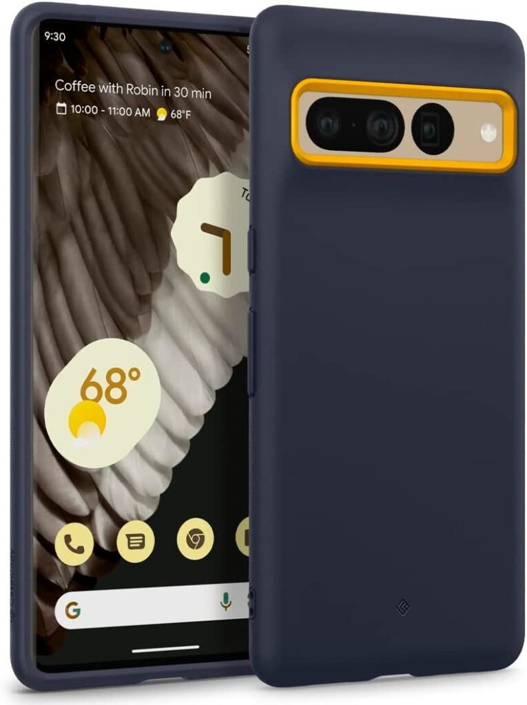 Caseology Nano Pop for Google Pixel 7 Pro Case Dual Layer Silicone Case - Blueberry Navy